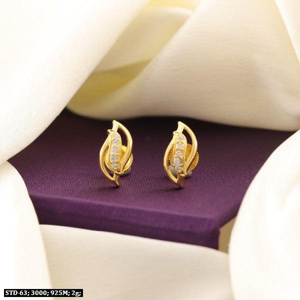 925 silver Katyayani women studs, weight 2g, elegant design with purity 925, ideal for stylish women, product code STD-63