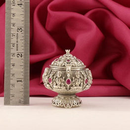 925 Silver 3D Lakshmi Kumkuma Box Articles Idols AI-473 - P S Jewellery