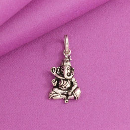 925 Silver Ganesha God Pendant GP-140 - P S Jewellery