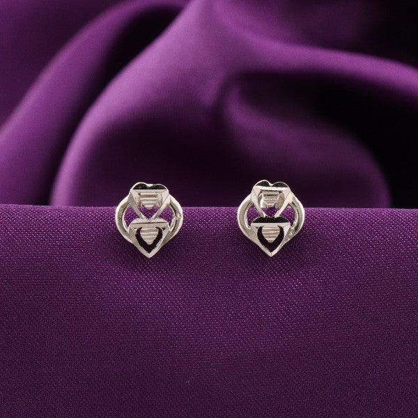 925 Silver Tanu Kids Studs KS-145 on purple fabric, 2g, Purity 925