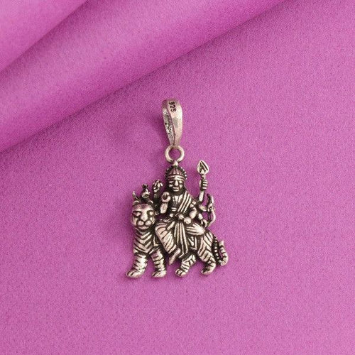 925 Silver Durga Devi God Pendant GP-129 - P S Jewellery