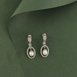 925 Silver Pearl Women Danglers DAN-124 - P S Jewellery