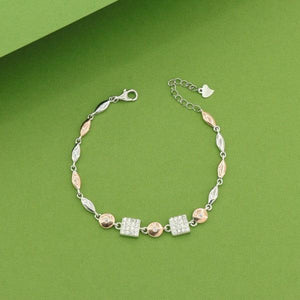 925 Silver Arpana Women Bracelet LBR-235 with intricate design on a green background, 19.5cm long, 8g weight, 925 purity.