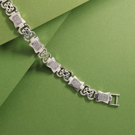 925 Silver Gandhar Men Bracelet MB-139 - P S Jewellery