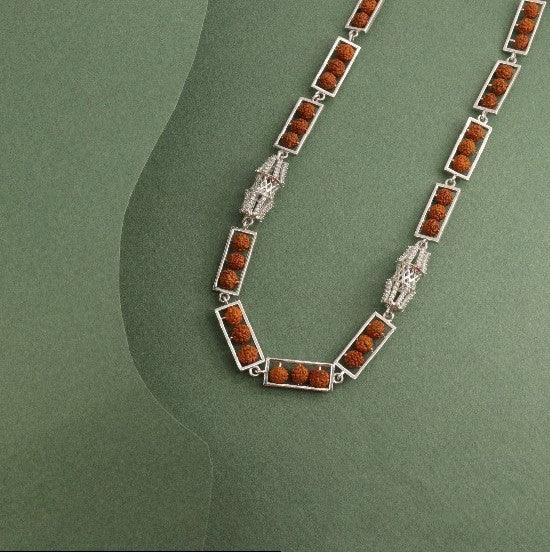 925 Silver Rudraksha Men Chain MC-176 - P S Jewellery