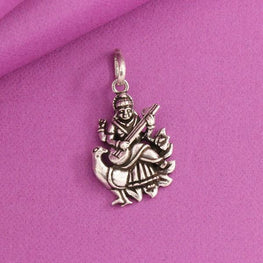 925 Silver Saraswathi God Pendant GP-134 - P S Jewellery