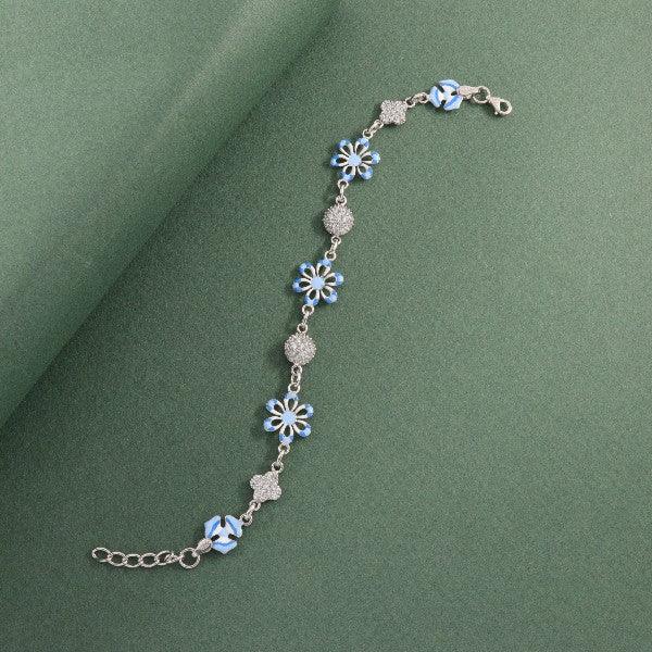 925 Silver Flower Women Bracelet LBR-349