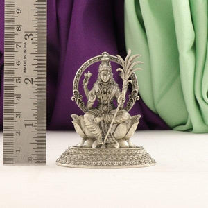 925 silver 2D Lalitha Devi idol, 56g, 6.5cms height, purity 925, beautiful craftsmanship, ideal for home décor and worship.