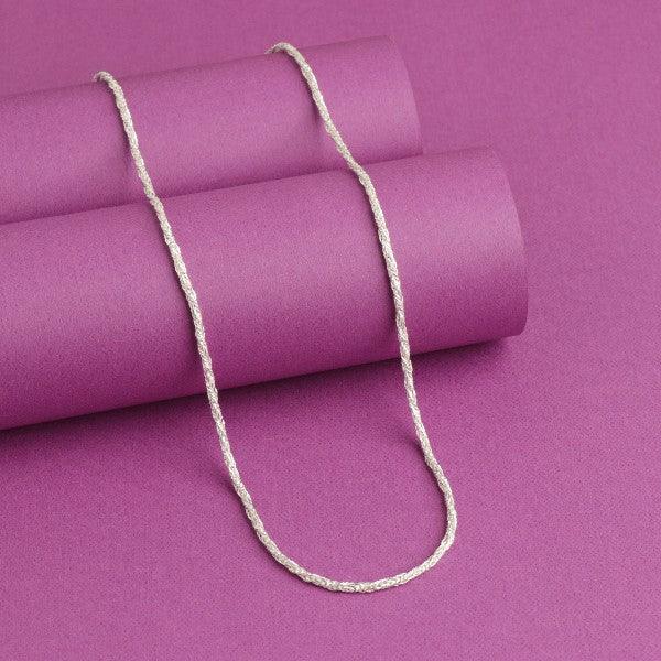 925 silver Madhurima women chain LC-163, 50.5cm in length, showcased on a purple background.