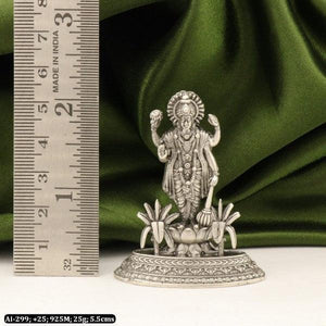 925 silver Satyanarayana Swamy idol, 25g, 5.5cm tall, purity 925, religious article with intricate detailing.