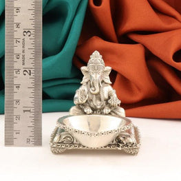 925 Silver 3D Ganesha Articles Deepam AD-39 - P S Jewellery