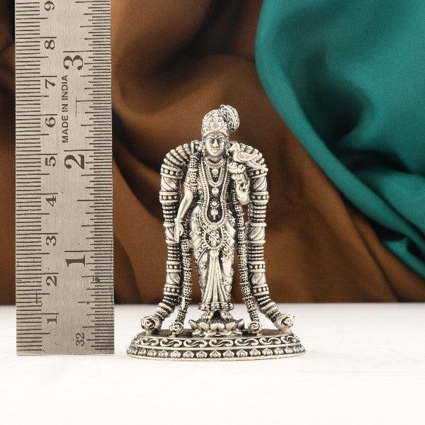 925 silver 3D Andal idol, weight 65g, 6.5cm, displayed next to a ruler to show dimension.