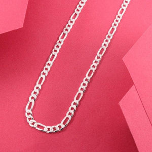 Sleek 925 Silver Anamitra Men's Chain MC-198, 51 cm long, 21g weight, perfect accessory for style and sophistication on red background.