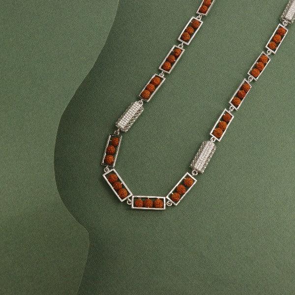 925 Silver Rudraksh Men Chain MC-162 - P S Jewellery