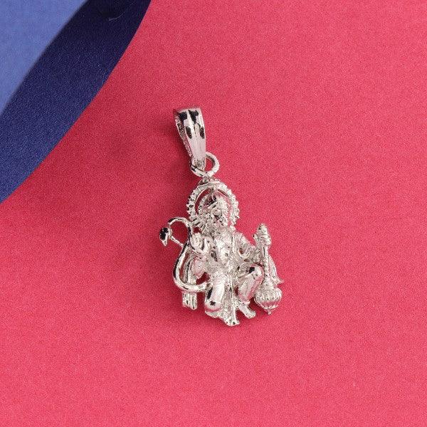 925 Silver Hanuman God Pendant GP-181 - P S Jewellery