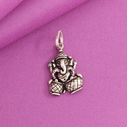 925 Silver Ganesha God Pendant GP-159 - P S Jewellery