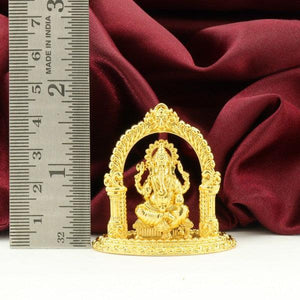 925 Silver 2D Ganesha Idol, 4.5cm, 24g, Purity 925, with Ruler for Size Reference