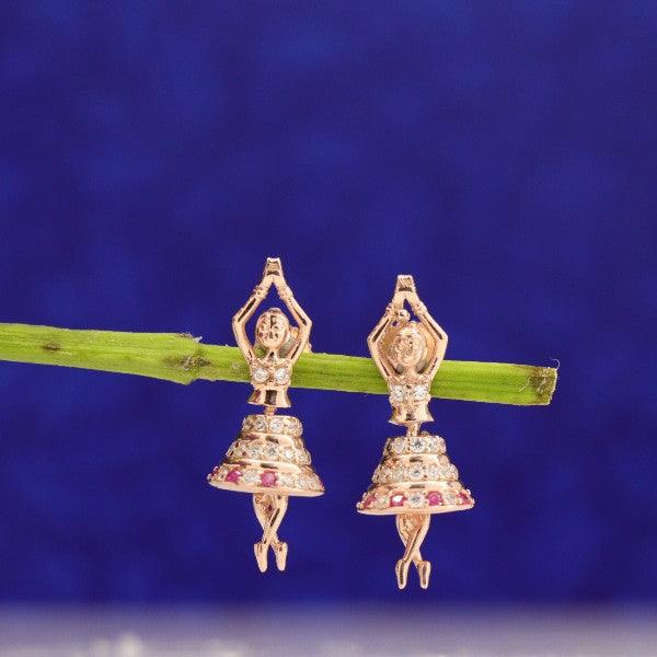 925 Silver Dancing Doll Jhumkas JHK-102, 4g Earrings with Intricate Design and 925 Purity for Women