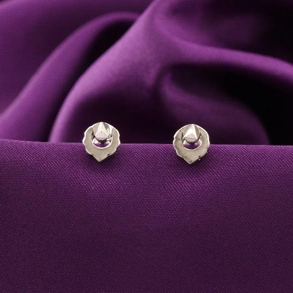 925 silver Rajitha kids studs KS-155 on purple fabric, 2g weight, 925 purity