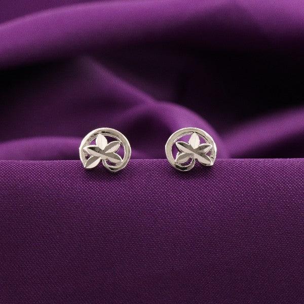 925 silver Hansini kids studs KS-138, 2g, 925 purity, shown against a purple fabric background.