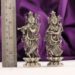 925 Silver 3D Radha Krishna Articles Idols AI-1154 - P S Jewellery