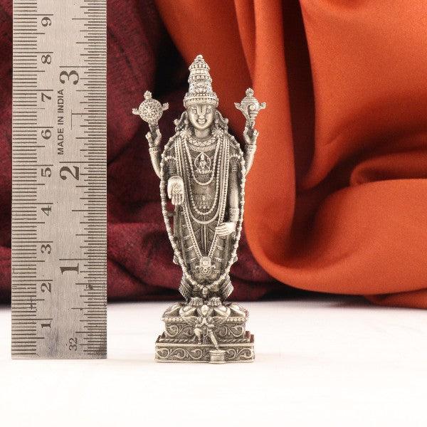 925 silver 3D Garuda Balaji idol, 50g weight, 8cm length, shown next to a ruler for scale, 925 purity.