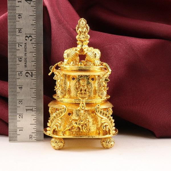 925 Silver 3D  Lakshmi Kumkuma Box Articles Idols AI-789 - P S Jewellery