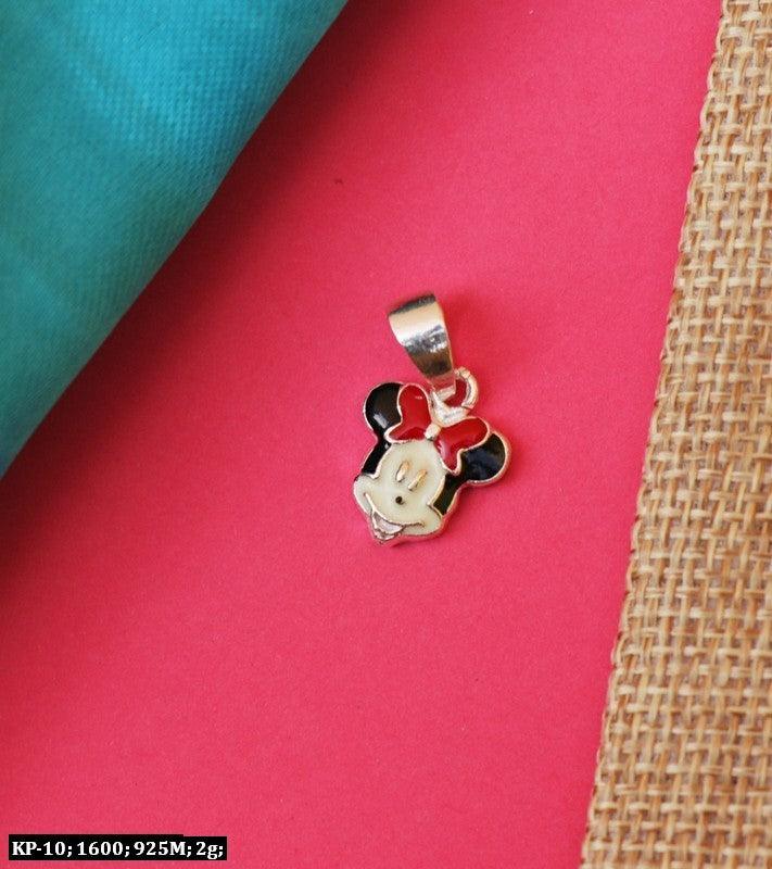 925 silver Mickey Mouse kids pendant, 2g KP-10, featuring vibrant colors and high-quality craftsmanship.