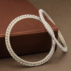 925 Silver Neha Women Bangles WB-16, 23g, 2.4 size with intricate design displaying purity and elegance. Perfect accessories for women.