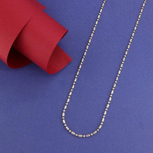 925 Silver Farhad Men Chain MC-185, 56cm in length, displayed on a blue and red background.