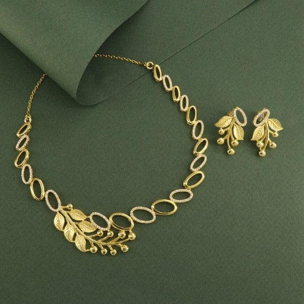 925 Silver Leaf Women Necklace NK-169 - P S Jewellery