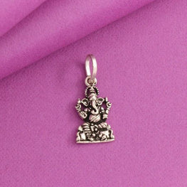 925 Silver Ganesha God Pendant GP-138 - P S Jewellery