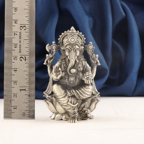 925 Silver 3D Ganesha Articles Idols AI-1176 - P S Jewellery