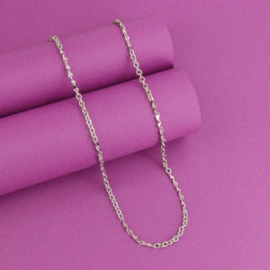 925 silver Bhumi men chain MC-132, 51cm length, 12g weight, displayed on a pink background.