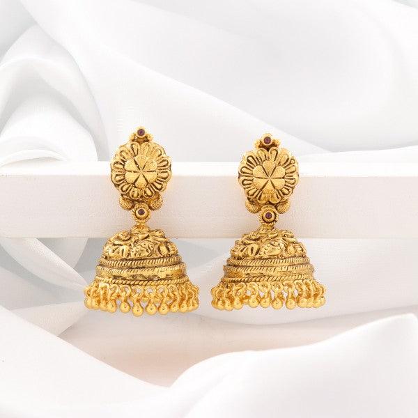 Elegant 925 silver Neela women jhumkas JHK-152, crafted in traditional design with intricate detailing, weighing 30g and made of 925 silver.