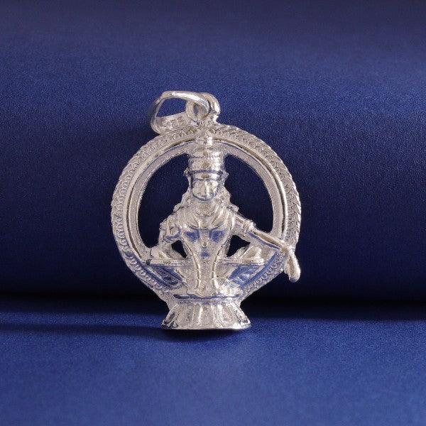 925 Silver Ayyappa God Pendant GP-83 - P S Jewellery