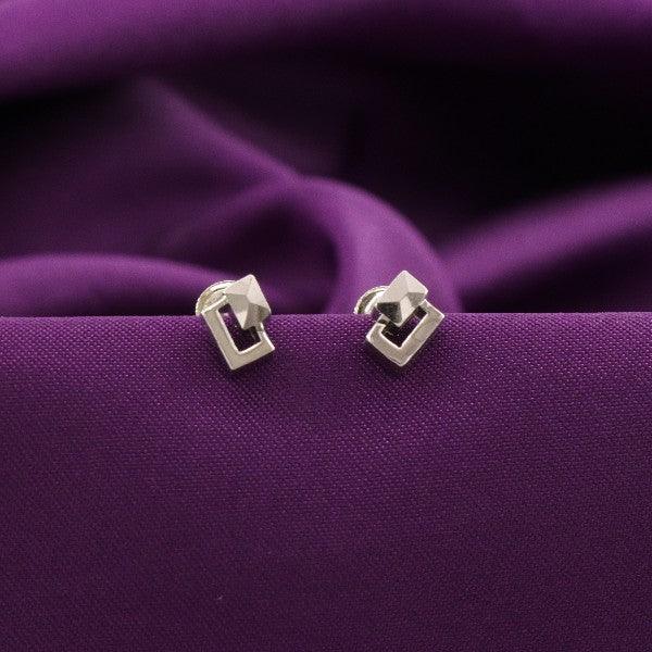 925 Silver Ambika Kids Studs KS-140 on Purple Cloth, 2g, 925 Purity