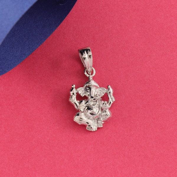 925 Silver Ganesha God Pendant GP-177 - P S Jewellery