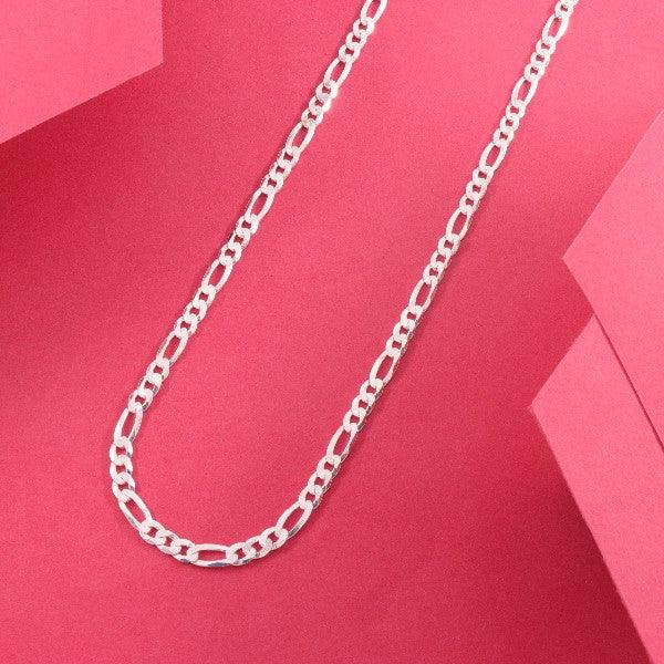 925 Silver Rohit Men Chain MC-199 - 51cm, 14g, shown on a red background