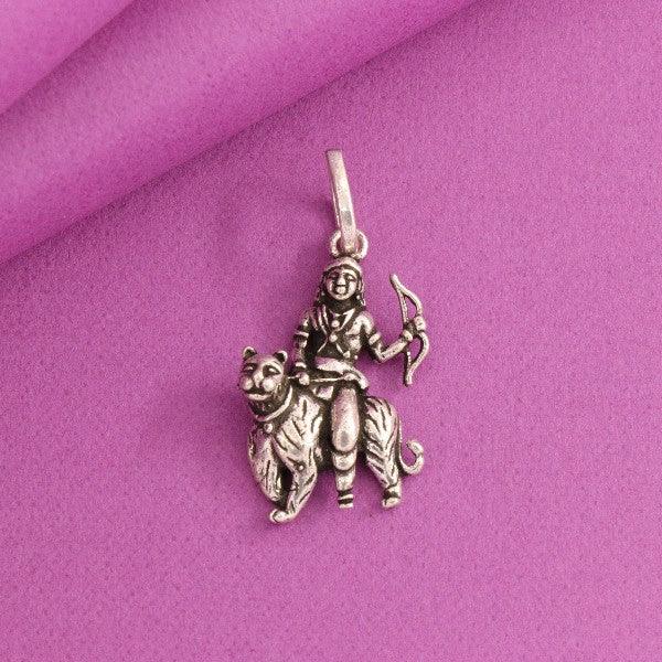 925 silver Ayyapa God pendant GP-131, 3g weight, featuring a detailed Ayyapa deity design over a purple cloth background