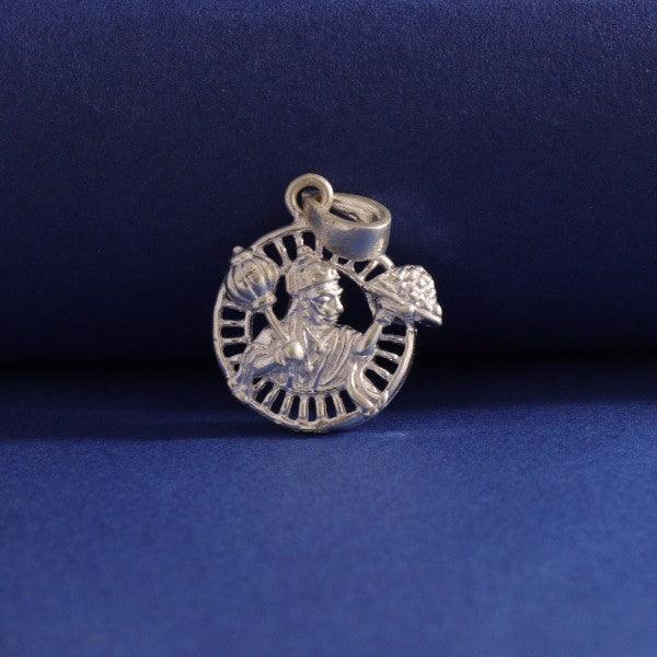 925 silver Hanuman God pendant weighing 3g with intricate design and 925 purity, ideal for spiritual jewelry lovers.