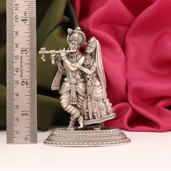 925 Silver 3D Radha Krishna Articles Idols AI-558 - P S Jewellery