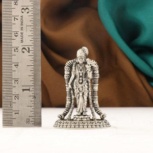 925 silver 3D Andal idol weighing 34g and 5cm in height, featuring intricate craftsmanship and detailing.