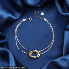925 Silver Oval Women Bracelet LBR-266 - P S Jewellery