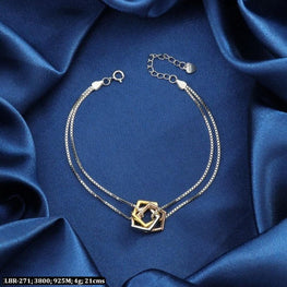 925 Silver hexagon Women Bracelet LBR-271 - P S Jewellery